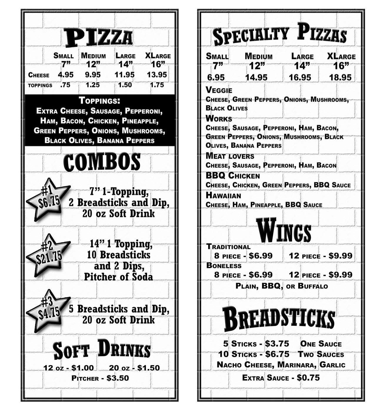 Ben & Ari's Cafe Menu